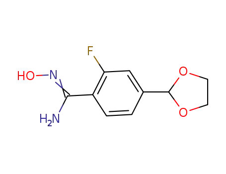 4-(1,3-dioxolan-2-yl)-2-fluoro-N′-hydroxybenzimidamide