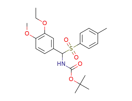 tert-butyl N-[(3-ethoxy-4-methoxyphenyl)-p-tolylsulfonylmethyl]carbamate