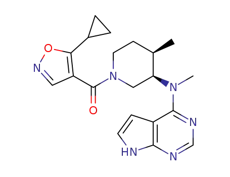(5-cyclopropylisoxazol-4-yl)((3R,4R)-4-methyl-3-(methyl(7H-pyrrolo[2,3-d]pyrimidine-4-yl)amino)piperidin-1-yl)methanone