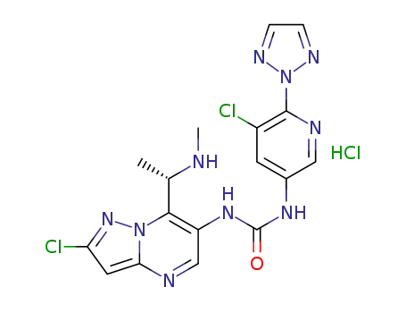 (S)-1-(5-chloro-6-(2H-1,2,3-triazol-2-yl)pyridin-3-yl)-3-(2-chloro-7-(1-(methylamino)ethyl)pyrazolo[1,5-a]pyrimidin-6-yl)urea hydrochloride