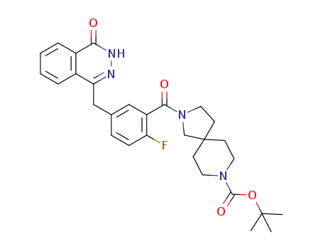 tert-butyl 2-(2-fluoro-5-((4-oxo-3,4-dihydrophthalazin-1-yl)-methyl)benzoyl)-2,8-diazaspiro[4.5]decane-8-carboxylate