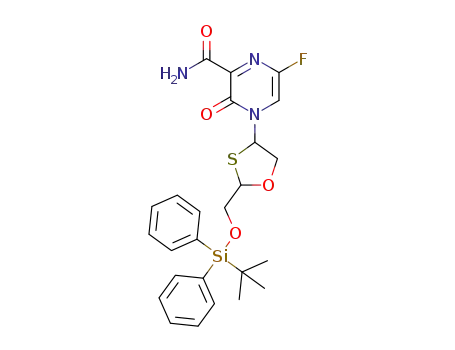 trans-4-(2'-(t-butyl-diphenylsilyloxy)methyl-1',3'-oxathiolan-4'-yl)-6-fluoro-3,4-dihydro-3-oxo-2-pyrazinecarboxamide