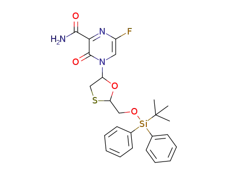 trans-4-(2'-(tert-butyl-diphenylsilyloxy)methyl-1',3'-oxathiolan-5'-yl)-6-fluoro-3,4-dihydro-3-oxo-2-pyrazine-carboxamide