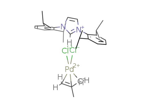 [N,N'-bis-[2,6-(di-iso-propyl)phenyl]imidazol-2-ylidene·H][Pd(η3-2-Me-allyl)Cl2]