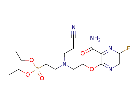 diethyl 3-(2-((3-carbamoyl-5-fluoropyrazin-2-yl)oxy)ethyl)-5-cyano-3-azapentanephosphonate