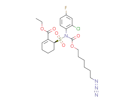 (S)-ethyl 6-(N-(((6-azidohexyl)oxy)carbonyl)-N-(2-chloro-4-fluorophenyl)sulfamoyl)cyclohex-1-ene-1-carboxylate
