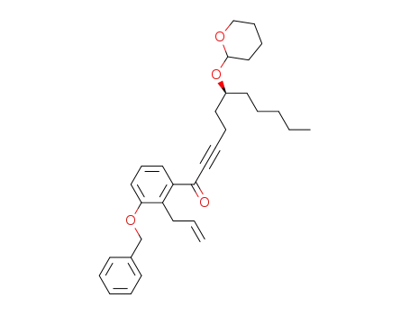 (6S)-1-(2-allyl-3-(benzyloxy)phenyl)-6-((tetrahydro-2H-pyran-2-yl)oxy)undec-2-yn-1-one