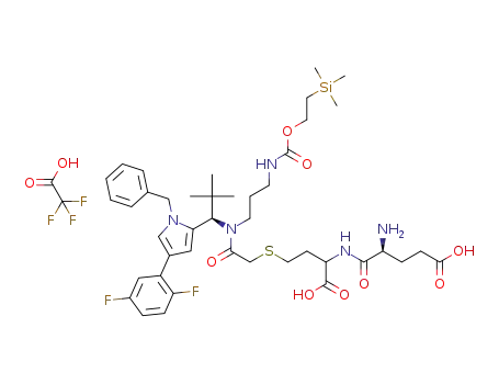 R/S-(L-alpha-glutamyl-S-(11-{(1R)-1-[1-benzyl-4-(2,5-difluorophenyl)-1H-pyrrol-2-yl]-2,2-dimethylpropyl}-2,2-dimethyl-6,12-dioxo-5-oxa-7,11-diaza-2-silatridecan-13-yl))homocysteine/trifluoroacetic acid