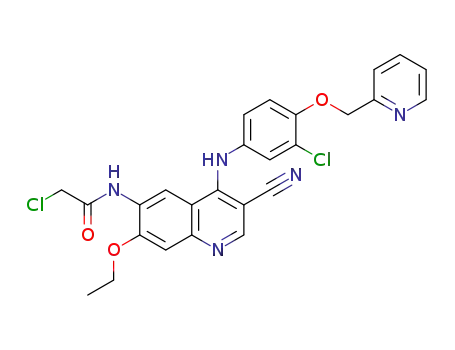 2-chloro-N-(4-((3-chloro-4-(pyridin-2-ylmethoxy)phenyl)amino)-3-cyano-7-ethoxyquinolin-6-yl)acetamide