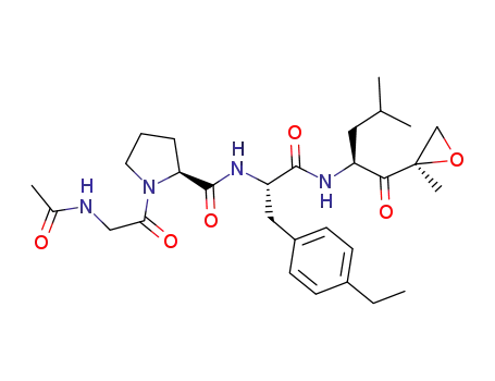 (S)-1-(2-acetamidoacetyl)-N-((S)-3-(4-ethylphenyl)-1-((S)-4-methyl-1-((R)-2-methyloxiran-2-yl)-1-oxopentan-2-ylamino)-1-oxopropan-2-yl)pyrrolidine-2-carboxamide