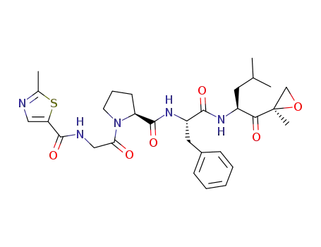 2-methyl-N-(2-((S)-2-((S)-1-((S)-4-methyl-1-((R)-2-methyloxiran-2-yl)-1-oxopentan-2-ylamino)-1-oxo-3-phenylpropan-2-ylcarbamoyl)pyrrolidin-1-yl)-2-oxoethyl)thiazole-5-carboxamide