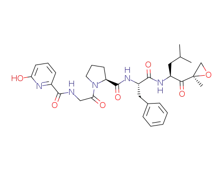 6-hydroxy-N-(2-((S)-2-((S)-1-((S)-4-methyl-1-((R)-2-methyloxiran-2-yl)-1-oxopentan-2-ylamino)-1-oxo-3-phenylpropan-2-ylcarbamoyl)pyrrolidin-1-yl)-2-oxoethyl)picolinamide