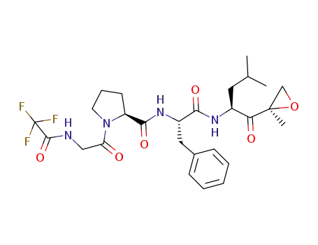 (S)-N-((S)-1-((S)-4-methyl-1-((R)-2-methyloxiran-2-yl)-1-oxopentan-2-ylamino)-1-oxo-3-phenylpropan-2-yl)-1-(2-(2,2,2-trifluoroacetamido)acetyl)pyrrolidine-2-carboxamide