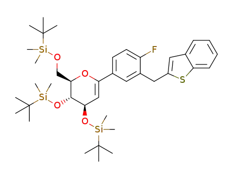 1-(3-(benzo[b]thiophen-2-ylmethyl)-4-fluorophenyl)-3,4,6-tri-O-tert-butyldimethylsilyl-D-glucal