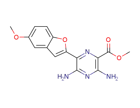 methyl 3,5-diamino-6-(5-methoxybenzofuran-2-yl)pyrazine-2-carboxylate