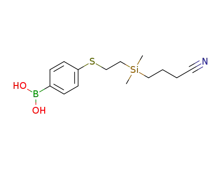 [4-({2-[(3-cyanopropyl)dimethylsilyl]ethyl}thio)phenyl]boronic acid
