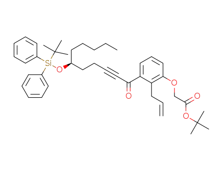 tert-butyl (S)-2-(2-allyl-3-(6-((tert-butyldiphenylsilyl)oxy)undec-2-ynoyl)phenoxy)acetate