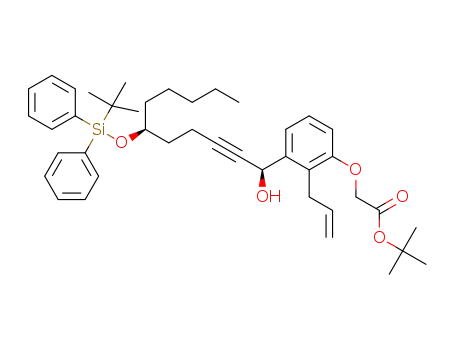 tert-butyl 2-(2-allyl-3-((1S,6S)-6-((tert-butyldiphenylsilyl)oxy)-1-hydroxyundec-2-yn-1-yl)phenoxy)acetate