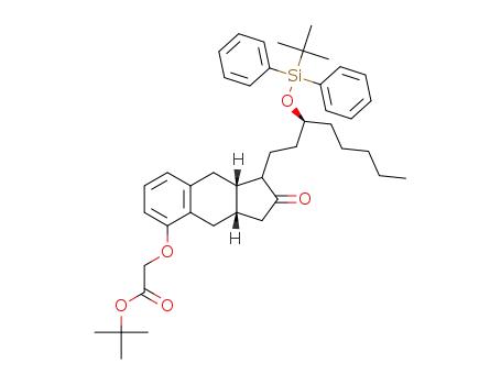tert-butyl 2-(((3aS,9aS)-1-((S)-3-((tert-butyldiphenylsilyl)oxy)octyl)-2-oxo-2,3,3a,4,9,9a-hexahydro-1H-cyclopenta[b]naphthalen-5-yl)oxy)acetate