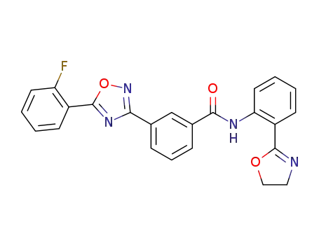 N-(2-(4,5-dihydrooxazol-2-yl)phenyl)-3-(5-(2-fluorophenyl)-1,2,4-oxadiazol-3-yl)benzamide