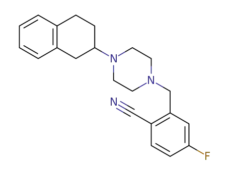 4-fluoro-2-((4-(1,2,3,4-tetrahydronaphthalen-2-yl)piperazin-1-yl)methyl)benzonitrile