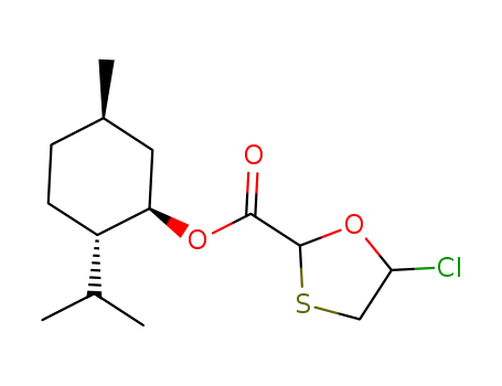 trans 5-chloro-1,3-oxathiolane-2-carboxylic acid menthyl ester