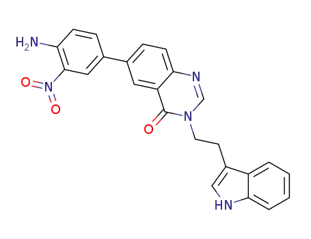 3-(2-(1H-indol-3-yl)ethyl)-6-(4-amino-3-nitrophenyl)quinazolin-4(3H)-one