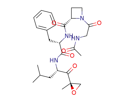 (S)-1-(2-acetamidoacetyl)-N-((S)-1-((S)-4-methyl-1-((R)-2-methyloxiran-2-yl)-1-oxopentan-2-ylamino)-1-oxo-3-phenylpropan-2-yl)azetidine-2-carboxamide