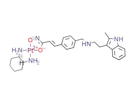 [PtII((1R,2R)-(–)-1,2-diaminocyclohexane)((E)-N-hydroxy-3-[4-[[2-(2-methyl-1H-indol-3-yl)ethylamino]methyl]phenyl]prop-2-enamide-2H)]