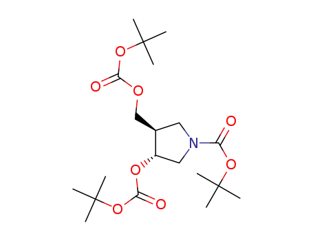 tert-butyl (3R,4R)-3-[(tert-butoxycarbonyl)oxy]-4-[[(tertbutoxycarbonyl)oxy]methyl]pyrrolidine-1-carboxylate