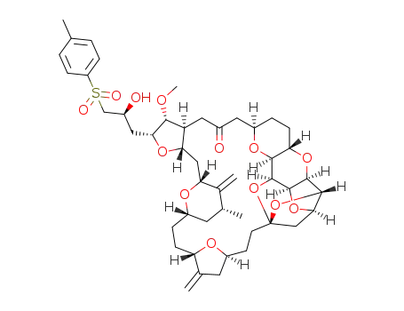 (1S,3S,6S,9S,12S,14R,16R,18S,20R,21R,22S,26R,29S,31R,32S,33R,35R,36S)-20-[(2S)-2-hydroxy-3-tosylpropyl]-21-methoxy-14-methyl-8,15-bis(methylidene)-2,19,30,34,37,39,40,41-octaoxanonacyclo[24.9.2.13,32.13,33.16,9.112,16.018,22.029,36.031,35]hentetracontan-24-one