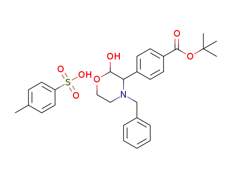tert-butyl 4-(4-benzyl-2-hydroxymorpholin-3-yl)benzoate 4-toluenesulfonate