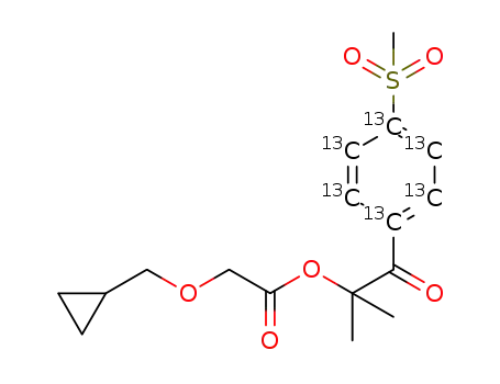 2-methyl-1-(4-(methylsulfonyl)phenyl-[13C6])-1-oxopropan-2-yl 2-(cyclopropylmethoxy)acetate