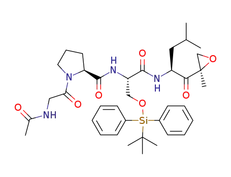 (S)-1-(2-acetamidoacetyl)-N-((S)-3-(tert-butyldiphenylsilyloxy)-1-((S)-4-methyl-1-((R)-2-methyloxiran-2-yl)-1-oxopentan-2-ylamino)-1-oxopropan-2-yl)pyrrolidine-2-carboxamide