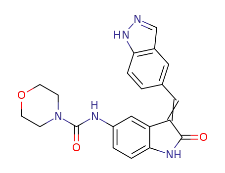 N-(3-((1H-indazol-5-yl)methylene)-2-oxoindolin-5-yl)morpholine-4-carboxamide