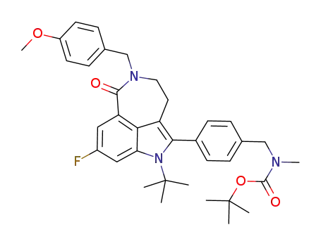 tert-butyl (4-(6-(tert-butyl)-8-fluoro-2-(4-methoxybenzyl)-1-oxo-2,3,4,6-tetrahydro-1H-azepino[5,4,3-cd]indol-5-yl)benzyl)(methyl)carbamate