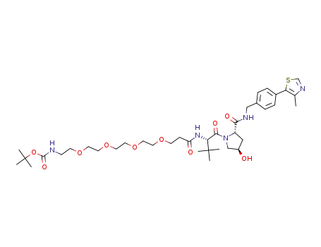 tert-butyl ((S)-17-((2S,4R)-4-hydroxy-2-((4-(4-methylthiazol-5-yl)benzyl)carbamoyl)pyrrolidine-1-carbonyl)-18,18-dimethyl-15-oxo-3,6,9,12-tetraoxa-16-azanonadecyl)carbamate