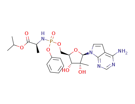 7-deaza-2'-C-methyladenosine 5'-O-[phenyl-(isopropoxy-L-alaninyl)]phosphate