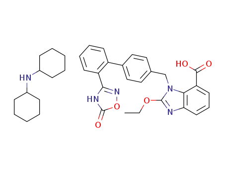 2-ethoxy-1-((2'-(5-oxo-4,5-dihydro-1,2,4-oxadiazol-3-yl)biphenyl-4-yl)methyl)-1H-benzo[d]imidazole-7-carboxylic acid dicyclohexylamine salt