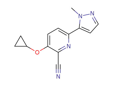 3-cyclopropoxy-6-(1-methyl-1H-pyrazol-5-yl)picolinonitrile