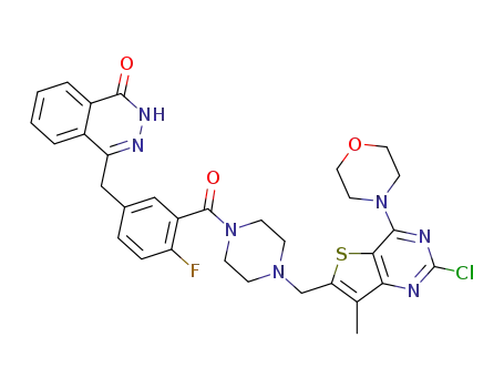 4-(3-(4-((2-chloro-7-methyl-4-morpholinothieno[3,2-d]pyrimidin-6-yl)methyl)piperazine-1-carbonyl)-4-fluorobenzyl)phthalazin-1(2H)-one