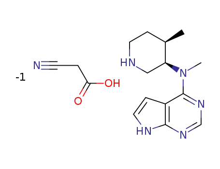 N-methyl-N-[(3R,4R)-4-methyl-3-piperidyl]-7H-pyrrolo[2,3-d]pyrimidin-4-amine cyanoacetate