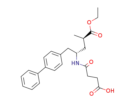 Sacubitril (2R,4S)-4-[(3-Carboxy-1-oxopropyl)amino]-4-[(p-phenylphenyl)methyl]-2-methylbutanoic acid ethyl ester
