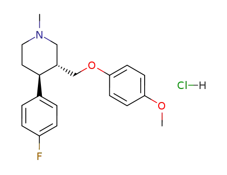 (-)-trans-4-(4-fluorophenyl)-3-[(4-methoxyphenoxy)methyl]-1-methylpiperidine hydrochloride