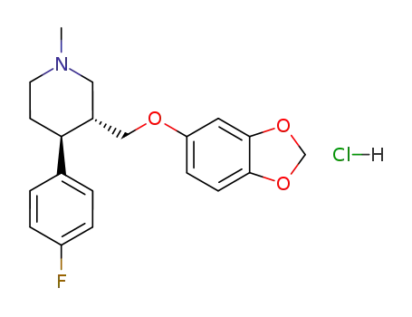 (+)-trans-4-(4-fluorophenyl)-1-methyl-3-(3,4-methylenedioxyphenoxymethyl)piperidine hydrochloride