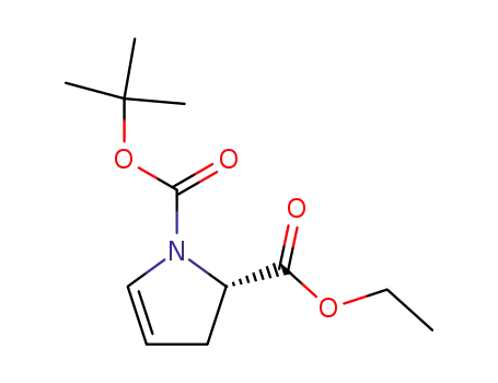 Molecular Structure of 178172-26-4 ((S)-1-Boc-2,3-dihydro-2-pyrrolecarboxylic acid ethyl ester)