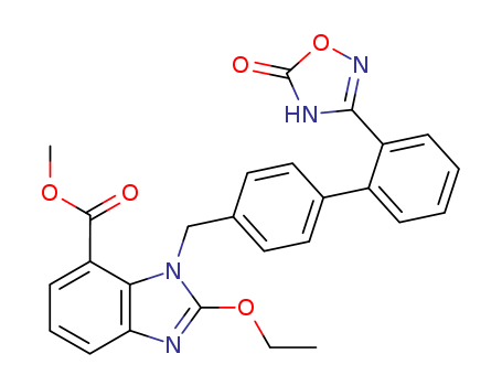 1H-Benzimidazole-7-carboxylic acid, 1-[[2'-(2,5-dihydro-5-oxo-1,2,4-oxadiazol-3-yl)[1,1'-biphenyl]-4-yl]methyl] -2-ethoxy-, methyl ester