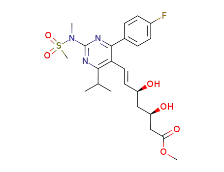 6-Heptenoic acid,7-[4-(4-fluorophenyl)-6-(1-methylethyl)-2-[methyl(methylsulfonyl)amino]-5-pyrimidinyl]-3,5-dihydroxy-,methyl ester, (3R,5S,6E)-
