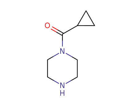 Molecular Structure of 59878-57-8 (1-(CYCLOPROPANECARBONYL)PIPERAZINE  97)