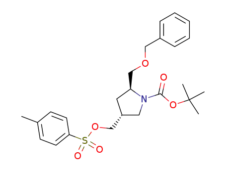 (2S,4R)-2-Benzyloxymethyl-4-(toluene-4-sulfonyloxymethyl)-pyrrolidine-1-carboxylic acid tert-butyl ester